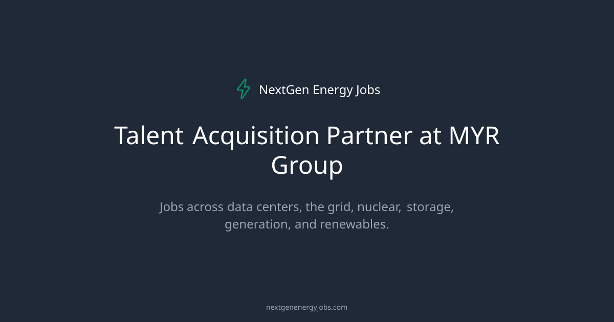Talent Acquisition Partner at MYR Group